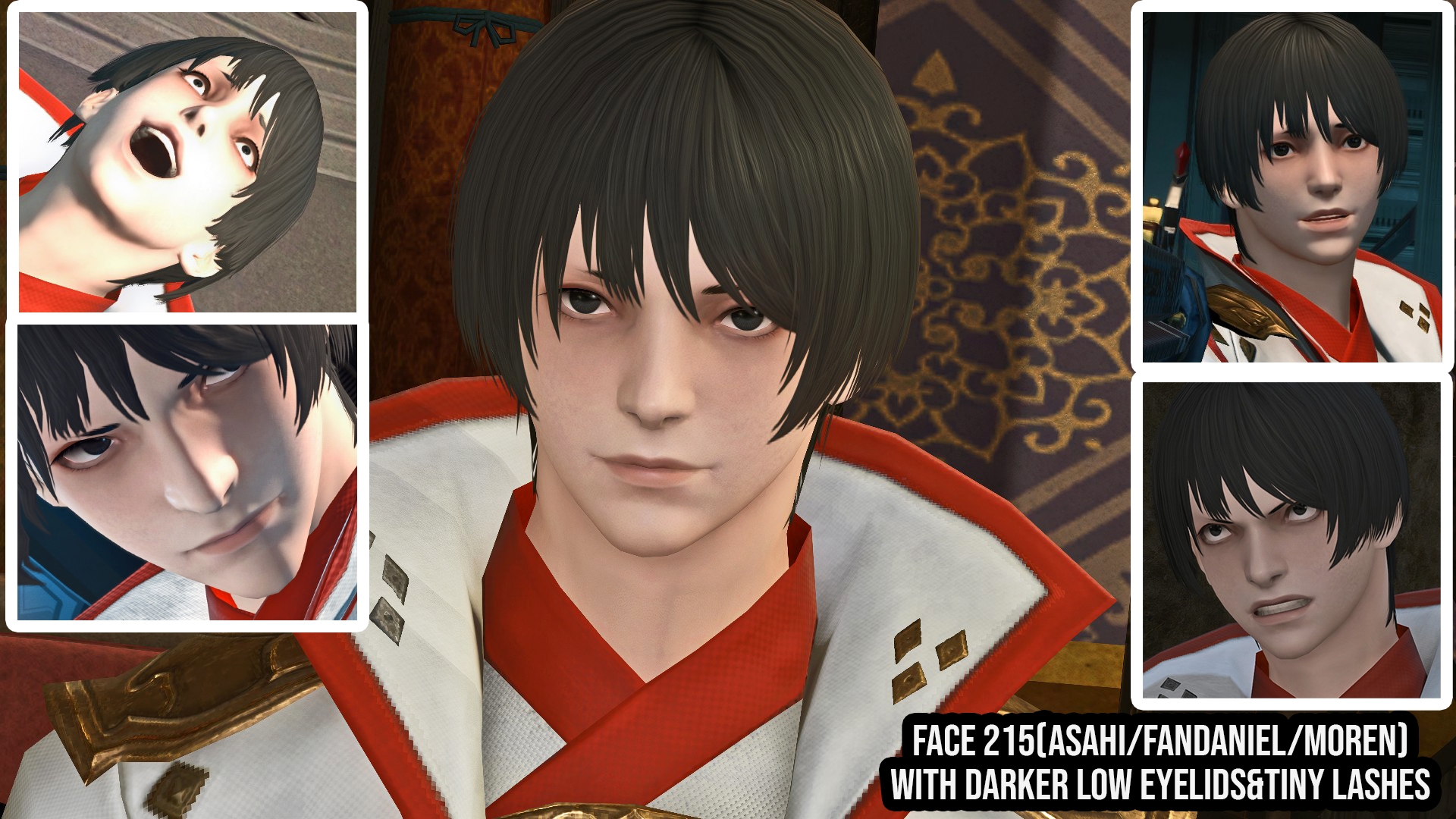Face 215 for updated in patch 7.3.(Asahi/Fandaniel/Moren) with dark low eyelids&tiny lashes v1