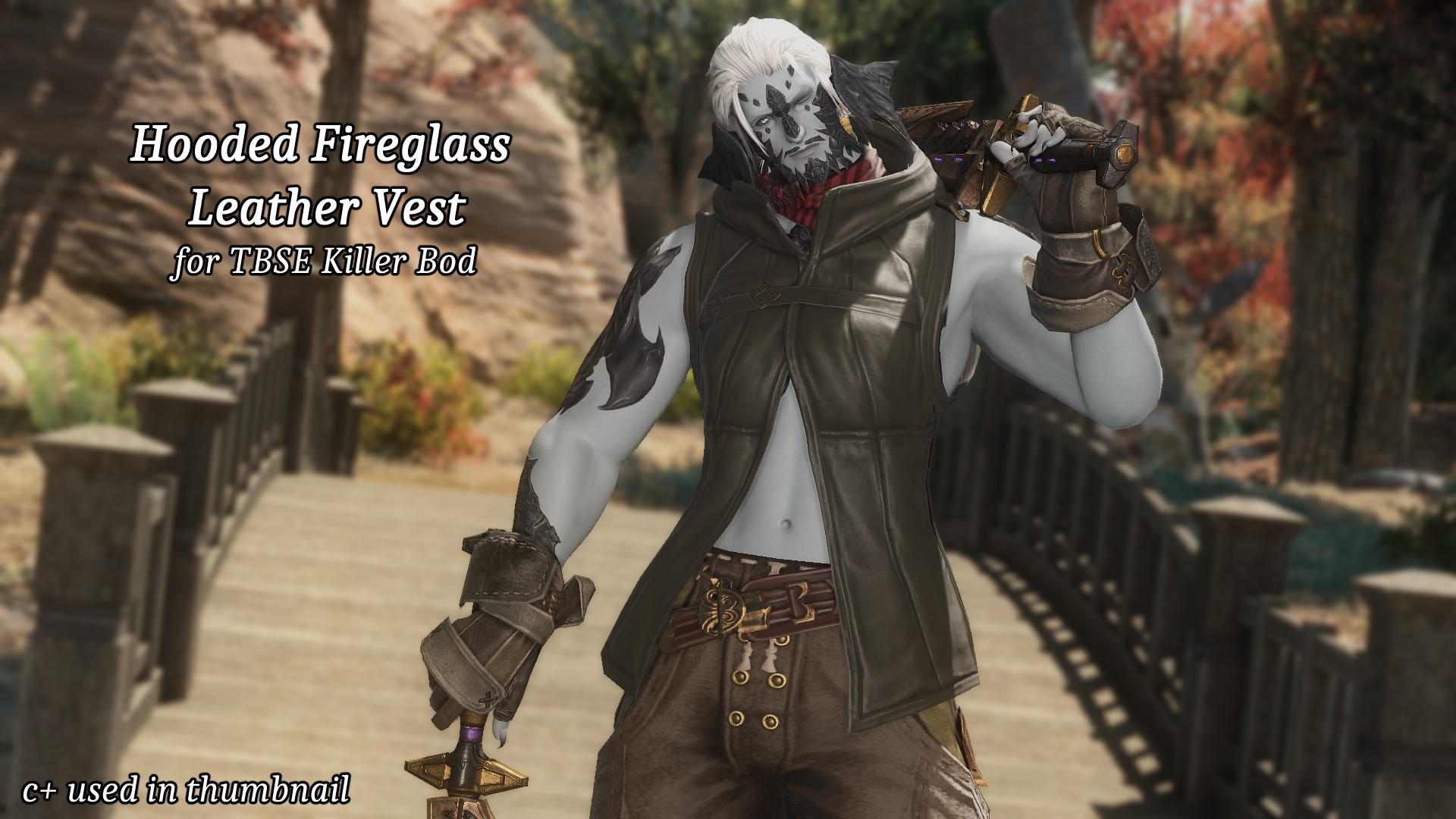 Hooded Fireglass Leather Vest TBSE Killer Bod