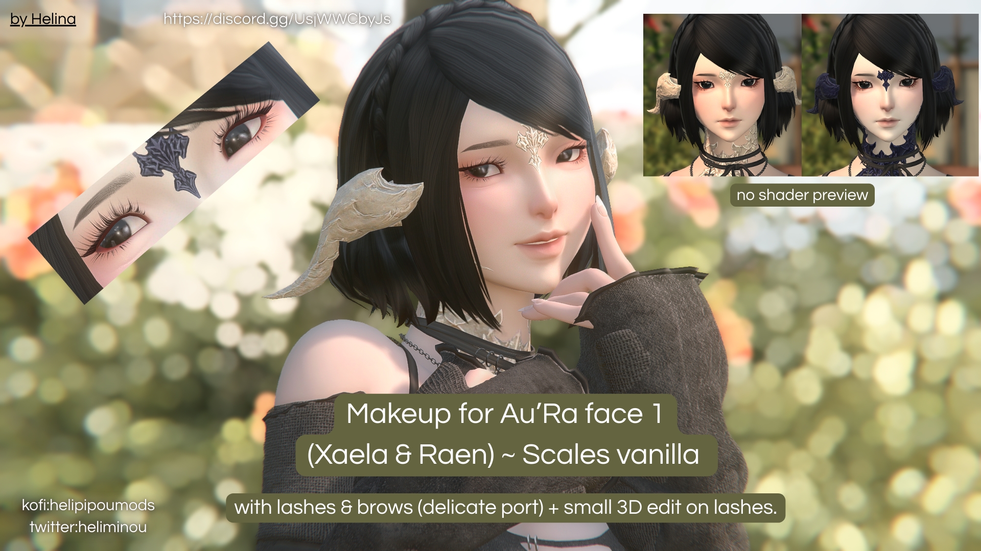 Miju - Makeup & Lashes + Brows (Small edit 3D to Lashes) ~~ Delicate Port for Aura F1