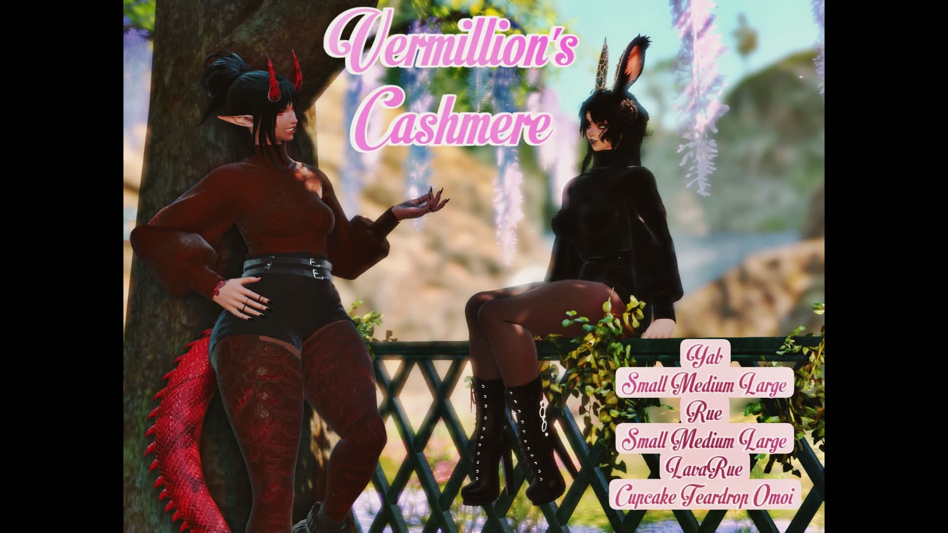 Vermillions' Cashmere: Rue, Lavarue, and YAB